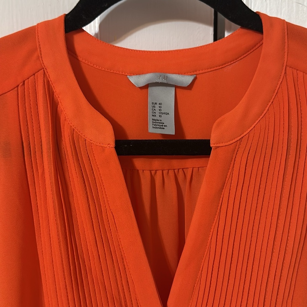 H&M sheer orange blouse - Picture 2 of 6